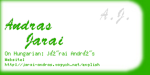 andras jarai business card